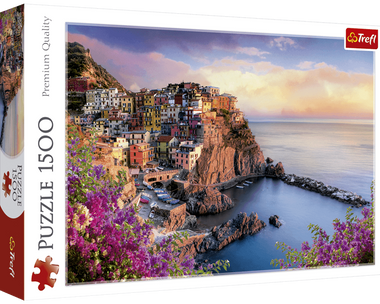 Rompecabezas Vista de Manarola, Italia. 1500 Piezas Marca Trefl