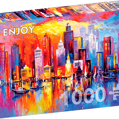 Noche Neoyorkina: : Rompecabezas 1000 Piezas. Marca Enjoy Puzzle