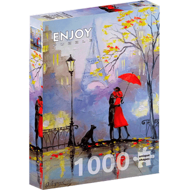 Día Lluvioso en París: Rompecabezas 1000 Piezas. Marca Enjoy Puzzle