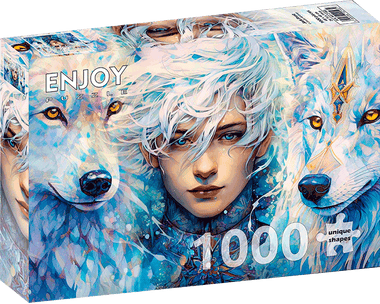 Mujer con Lobos: Rompecabezas 1000 Piezas. Marca Enjoy Puzzle