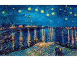 Rompecabezas Vincent Van Gogh: La Noche Estrellada sobre el Ródano 1000 Piezas. Marca Eurographics