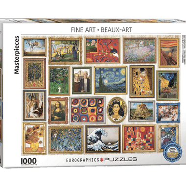Obras Maestras (Masterpieces) – Rompecabezas 1000 Piezas. Marca Eurographics