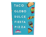Taco Globo Dulce Fiesta Pizza en Español. Blue Orange™