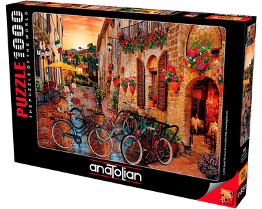 Rompecabezas David Maclean - Bicicletas en la Toscana. 1000 piezas Marca Anatolian