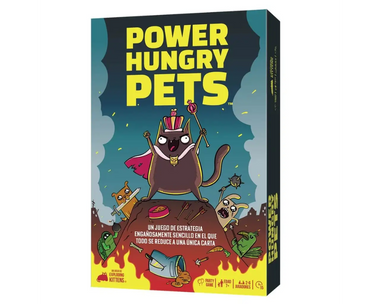 Juego de Mesa ORIGINAL Power Hungry Pets En Español. Marca Exploding Kittens