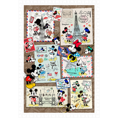 Rompecabezas Mickey y Minnie de Viaje 600 Piezas de Plástico Disney