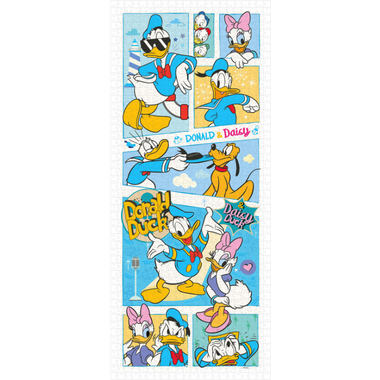 Rompecabezas Panorámico Donald Y Daisy Disney 1000 Piezas De Plástico