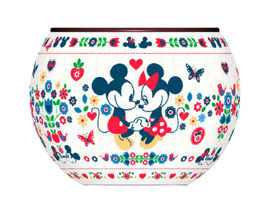 Rompecabezas 3D Maceta Mickey Y Minnie Disney 80 Piezas De Plástico