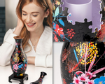 Jarrón Floral Negro: Rompecabezas 3D 160 Piezas PieceRelax