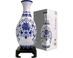Jarrón Flores Azules: Rompecabezas 3D 160 Piezas PieceRelax