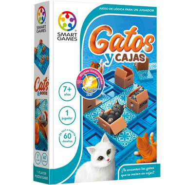 Gatos y Cajas Juego de Lógica. Marca Smart Games